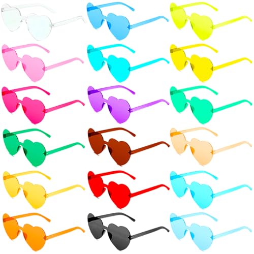 18 Stück Herz Party Brille, Magische Farben Party Brille, Hippie Herzförmige Sonnenbrillen, Lustige Partybrillen für Geburtstagsfeiern, Karneval, Geeignet für Kinder und Erwachsene 18 Stück Herz Party Brille, Magische Farben Party Brille, Hippie Herzförmige Sonnenbrillen, Lustige Partybrillen für Geburtstagsfeiern, Karneval, Geeignet für Kinder und Erwachsene von Qintora