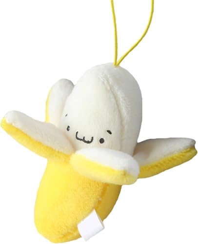 Qintreesify Gelbe süße gefüllte Bananenform Cartoon-Puppe PP-Baumwolle weicher Plüschanhänger für Dekoration Möbel Ornamente Autodekoration Handyzubehör Qintreesify Gelbe süße gefüllte Bananenform Cartoon-Puppe PP-Baumwolle weicher Plüschanhänger für Dekoration Möbel Ornamente Autodekoration Handyzubehör von Qintreesify