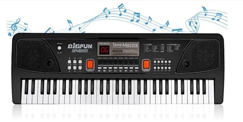 Kinder-Keyboard mit 61 Tasten, Musikspielzeug für Kinder von 3-7 Jahren von QiquBox