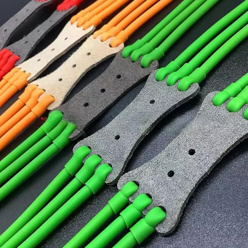 Qiwenr für Die Meisten Schleudern, 3 Stücke Elastischer Schleuder Gummi, Schleuder Gummi Langlebig, Slingshot Schleuder Gummi, Schleuder Fliegen Gummiband, Katapult Gummis Gelb (Rot) von Qiwenr
