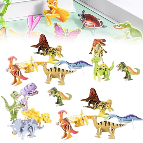 25-teiliges pädagogisches 3D-Cartoon-Puzzle, thematische 3D-Puzzles, 3D-Puzzles for Kinder, 3D-Puzzles, kubisches Dekor, Papiermodell-Bastelarbeiten, Feinmotorik-Stielspielzeug for den Kindergarten ( von Qixfyze