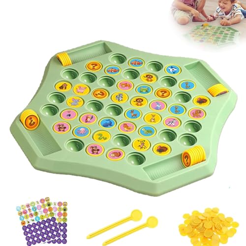 Flip Chess Fun Memory-Spiel, Memory-Schachspiel über Karton Für 4 Spieler, DIY-Obst- Und Tier-Schachbrettspiele Für Familienfeiern, Lernspielzeug(1pcs-Fruit) von Qixfyze