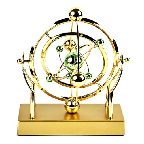 Perpetuum Mobile Pendel mit Himmlischer Umlaufbahn – Kreative Rotierende Heimdekoration, Newtons Wiege-Perpetuum Mobile Cooles Schreibtischspielzeug, Schreibtisch-Gadgets, Geschenke Physiklehrer von Qixfyze