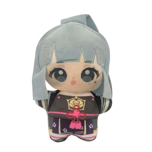 Qixiaan Anime Plüsch Raiden Shogun/Kamisato Ayaka Figur Yae Miko Plüschkissen PP Baumwolle weiches Kissen Anime Anhänger Cartoon Charakter Dekorationen 25 cm von Qixiaan