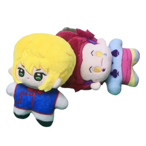 Qixiaan GON·FREECSS Plüschfiguren, Killua, Zoldyck/Hisoka, Anime-Plüsch-Anhänger, 12 cm, Anime-Charakter, Mini-Kissen, Q-Kissen, PP-Baumwolle, weich gefüllt für Fans von Qixiaan