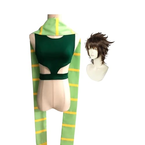 Qixiaan JJBA Cosplay Outfits Joseph Joestar/Johnny Joestar Cosplay Kostüm Halloween Karneval Party Uniform Komplettes Set für Damen Herren von Qixiaan