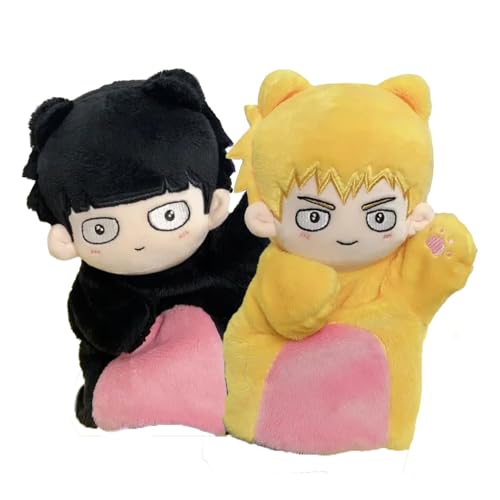 Qixiaan Kageyama Shigeo/Mob Plüsch-Handfigur, weich, gefüllt, Reigen Arataka, warme Handschuhe für Rollenpaly, Anime-Show, Theater, Ostern/Geburtstag von Qixiaan