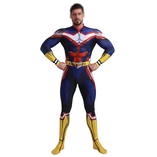 Qixiaan MHA Cosplay-Kostüm, All-Might, Cosplay-Kostüm, Overall, enganliegend, Einteiler, Anzug für Anime-Verkleidung, Rollenspiele, Halloween, Geburtstagsgeschenke Qixiaan MHA Cosplay-Kostüm, All-Might, Cosplay-Kostüm, Overall, enganliegend, Einteiler, Anzug für Anime-Verkleidung, Rollenspiele, Halloween, Geburtstagsgeschenke von Qixiaan