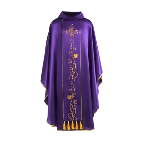 Qixiaan Mittelalter Robe Anime Cosplay Lange Robe Umhang Hexe Zubehör Mysteriöse Cosplay Zauberer Märchen für Halloween Weihnachten Party Verkleidung Magier Rollenspiel Umhang von Qixiaan