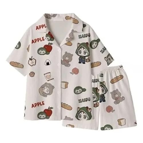 Qixiaan Naib Subedar Cosplay-Pyjama für den Sommer, Victor Grantz, Nachtwäsche für Herren und Damen, Anime-Cartoon-Druck, Loungewear Qixiaan Naib Subedar Cosplay-Pyjama für den Sommer, Victor Grantz, Nachtwäsche für Herren und Damen, Anime-Cartoon-Druck, Loungewear von Qixiaan