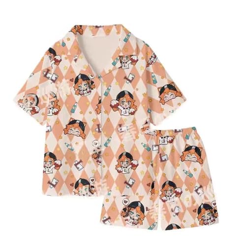 Qixiaan Naib Subedar Cosplay-Pyjama für den Sommer, Victor Grantz, Nachtwäsche für Herren und Damen, Anime-Cartoon-Druck, Loungewear Qixiaan Naib Subedar Cosplay-Pyjama für den Sommer, Victor Grantz, Nachtwäsche für Herren und Damen, Anime-Cartoon-Druck, Loungewear von Qixiaan