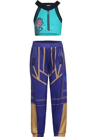 Qixiaan Rumi/Mira/Zoey Kostüm Schwarz und Gold Stil Rumi Cosplay Kostüm Jacke Requisiten Outfits Halloween Karneval Set Bühne Outfits Idol Sänger Party Dress Up von Qixiaan