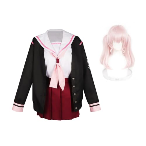 Qixiaan Shimoe Koharu Cosplay Kostüm mit Rock Anime Schwarz JK Uniform Kleid Komplettes Set für Halloween Karneval Party von Qixiaan