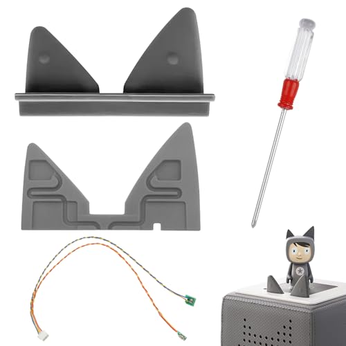 Ersatz Ohren and Ersatzkabel mit Schraubendreher, nur äußere Ohren, Kabelersatz für Toniebox,Ersatzteile für Tonies Lautstärketaste (1 Satz + 1 Innenohr) von Qixiang CB