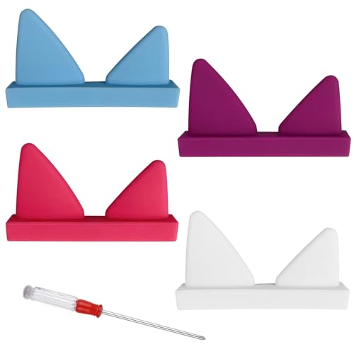Ersatz Ohren and Ersatzkabel mit Schraubendreher, nur äußere Ohren, Kabelersatz für Toniebox,Ersatzteile für Tonies Lautstärketaste (4 Ersatz Ohren Blau+Lila+Rosa+Weiß) von Qixiang CB