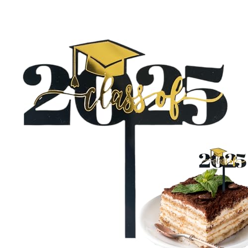 Cupcake Topper Für Abschlussfeier 2025 | Cupcake Deko Für Abschlussfeier 2025 | Acryl Appetizer Spieße Fotobox Zubehör Für Zuhause Hochschule Kindergarten Kinder Und Schule von Qizeroty