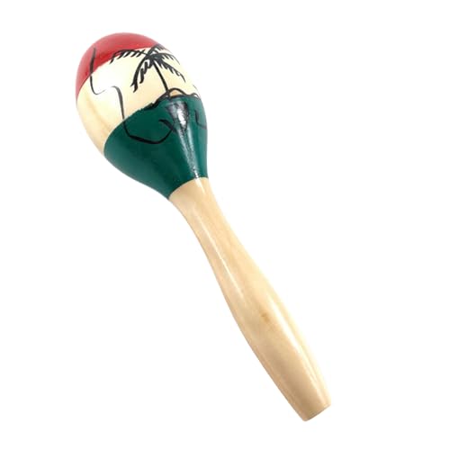 Hölzerne Maraca, 28,9 X 7,6 cm Handrassel Kinder, Lernen Spielerisch Schlaginstrumente, Unterhaltungszubehör Für Partys, Zu Hause, In Der Schule, Bei Spielen Und Aufführungen (A) von Qizeroty