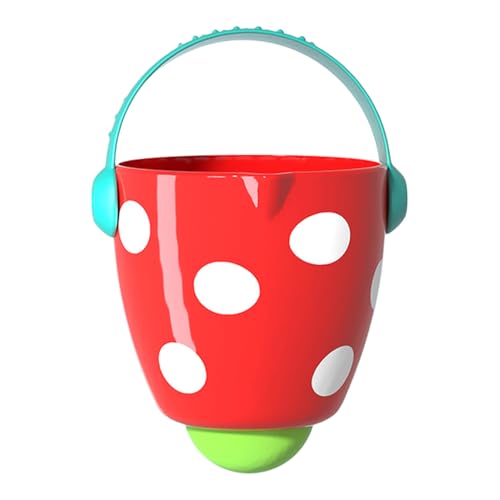 Qizeroty Rutschfester Strandspielzeugeimer Mit Griff – Sicheres Spielen Im Wasser, EIN Vielseitiges Und Tragbares Badespielzeug Für Pool, Haus, Bad, Garten, Oder Camping (rot) von Qizeroty