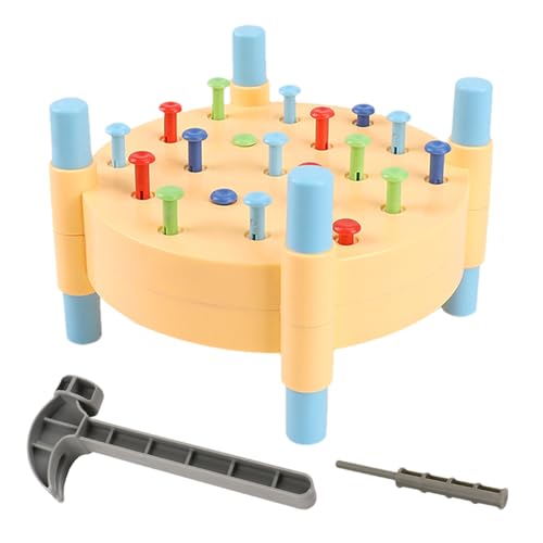 Qizeroty Schlagbank-Hammerspielzeug, Hammerbank- Und Nagelset, Hammernägel Und 19 Bunte Nägel Mit Holzhammer, Lernspielzeug Für Babys, Kleinkinder Und Kinder Qizeroty Schlagbank-Hammerspielzeug, Hammerbank- Und Nagelset, Hammernägel Und 19 Bunte Nägel Mit Holzhammer, Lernspielzeug Für Babys, Kleinkinder Und Kinder von Qizeroty