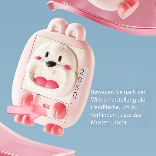 Schiebepuzzles für Kinder, Schiebepuzzlespiele mit Tieren - Cartoon-Tier-Lernrätsel,Verbesserte Denkfähigkeit, Reisespielzeug-Handheld-Spiele, fördert die Hand-Auge-Koordination von Qizeroty