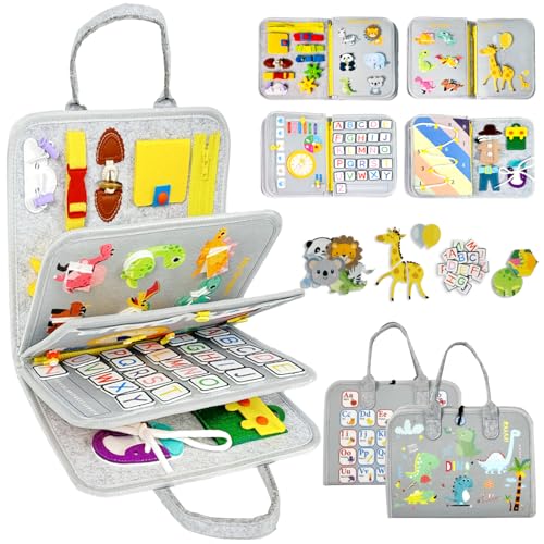 Activity Busy Board Montessori Spielzeug ab 1 2 3 4 Jahr, Sensorik Lernspielzeug für Kleinkinder 1-3, Auto Flugzeug Reise Motorikspielzeug für Kinder von 2-4 Jahren, Geschenk für Jungen Mädchen Activity Busy Board Montessori Spielzeug ab 1 2 3 4 Jahr, Sensorik Lernspielzeug für Kleinkinder 1-3, Auto Flugzeug Reise Motorikspielzeug für Kinder von 2-4 Jahren, Geschenk für Jungen Mädchen von Qizfun