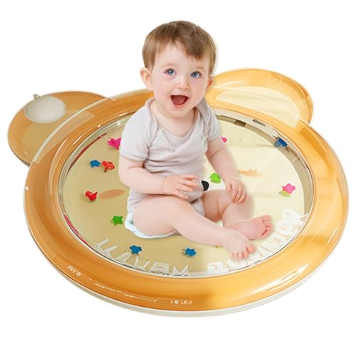 Qkbuza Wassermatte für Babys, Baby Wassermatte,Aufblasbare Cartoon -Spielmatte für Babys - Eingebaute schwimmende Stars, tragbares Aktivitätszentrum für und Mädchen Qkbuza Wassermatte für Babys, Baby Wassermatte,Aufblasbare Cartoon -Spielmatte für Babys - Eingebaute schwimmende Stars, tragbares Aktivitätszentrum für und Mädchen von Qkbuza