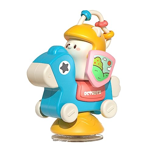 Qmisify Spielzeug für hohe Stühle, Rasseln, Spielzeug mit Tablett, interaktive Entwicklung, 5-in-1, Cartoon, Pferd, Spinner, Spielzeug, Beißplatte, Rassel, Spielzeug Qmisify Spielzeug für hohe Stühle, Rasseln, Spielzeug mit Tablett, interaktive Entwicklung, 5-in-1, Cartoon, Pferd, Spinner, Spielzeug, Beißplatte, Rassel, Spielzeug von Qmisify