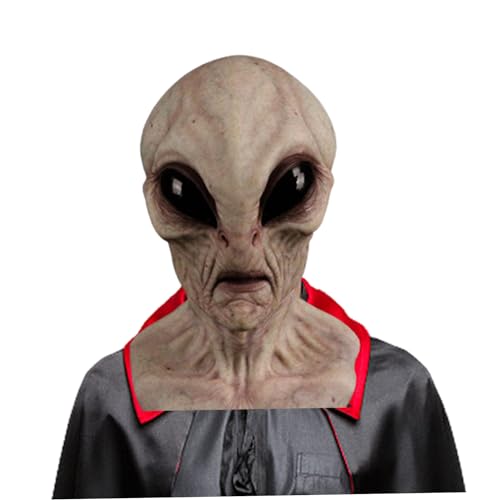 QmjdDymx Alien Maske Erwachsene - Realistische Halloween Maske - Kostüm - Kostümkleid für Halloween Cosplay Party - Weiß QmjdDymx Alien Maske Erwachsene - Realistische Halloween Maske - Kostüm - Kostümkleid für Halloween Cosplay Party - Weiß von QmjdDymx