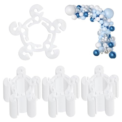 QmjdDymx Ballonbogenklammern, 120pcs Ballonklammern, 3x3 Blumenförmiger wiederverwendbarer Bogen zum Geburtstag, Hochzeit, Babypartypartys QmjdDymx Ballonbogenklammern, 120pcs Ballonklammern, 3x3 Blumenförmiger wiederverwendbarer Bogen zum Geburtstag, Hochzeit, Babypartypartys von QmjdDymx