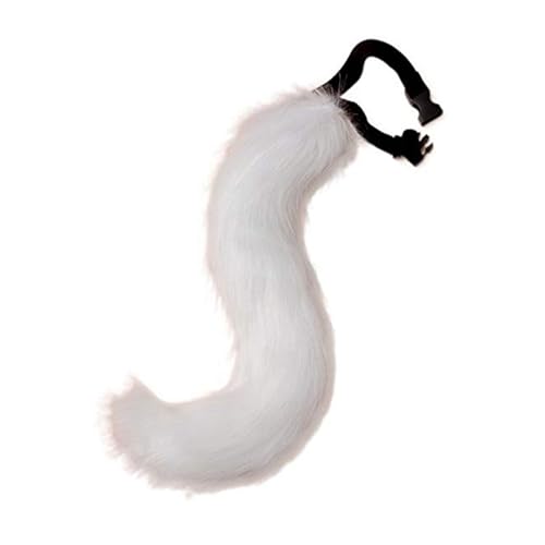 QmjdDymx Flauschiger Fuchs Therianischer Schwanz Biegbarer Kunstpelz Katze Wolf Tierschwänze Verstellbares Kostüm Accessoire für Cosplay, Halloween, Weihnachtsfeier, Weiß QmjdDymx Flauschiger Fuchs Therianischer Schwanz Biegbarer Kunstpelz Katze Wolf Tierschwänze Verstellbares Kostüm Accessoire für Cosplay, Halloween, Weihnachtsfeier, Weiß von QmjdDymx