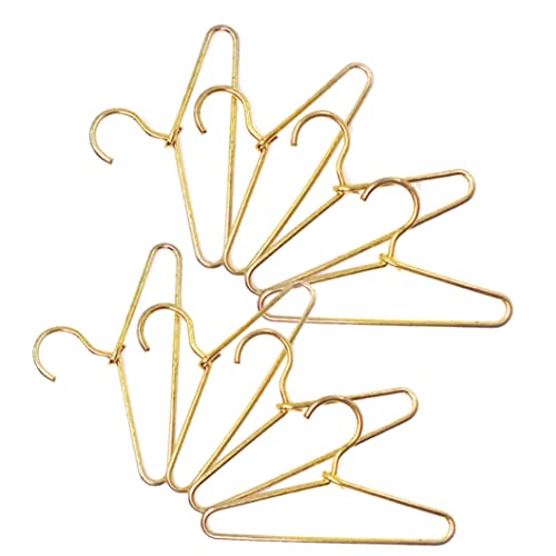 QmjdDymx Puppenkleiderbügel, 8pcs Miniatur -Kleiderbügel, Modellpuppenhaus -Szene Dekorpuppenhause Dekoration Zubehör Mini -Mantel, Ini von QmjdDymx
