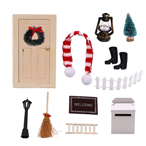 Simulationsmöbel Spielzeug, 12pcs Weihnachts -Puppenhausmöbel Simulation Mini Weihnachtsbaumtür Leiter Mailbox Gartenzubehör Sty Simulationsmöbel Spielzeug, 12pcs Weihnachts -Puppenhausmöbel Simulation Mini Weihnachtsbaumtür Leiter Mailbox Gartenzubehör Sty von QmjdDymx
