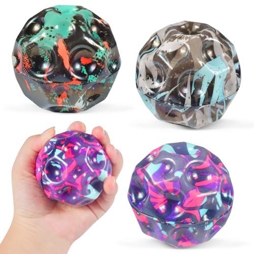 Qooloo 3Pcs Astro Jump Ball,Super High Bouncing Space Ball,Bouncing Ball,Space Ball,Spielzeug Planeten Hüpfbälle für Kinder im Freien,Planeten Hüpfbälle Spielzeug Zum Stressabbau Für Kinder von Qooloo