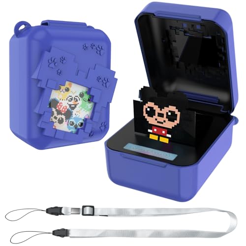 Qoosea Silikonhülle für Bitzee Digitales Haustier mit Schlüsselband Schutzhülle Aus Silikon Weiches Etui mit Voller Abdeckung Kompatibel mit Bitzee Stossfest und Wasserdicht (Blau) von Qoosea