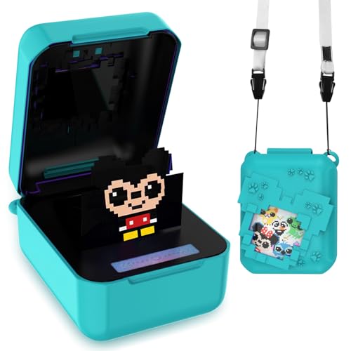 Qoosea Silikonhülle für Bitzee Disney Interactive Spielzeug, Tragbare Anti-Drop Schutzhülle mit Trageband, Generisch rutschfeste Schutzt Case für Bitzee Disney Elektronische Haustier (Grün) von Qoosea