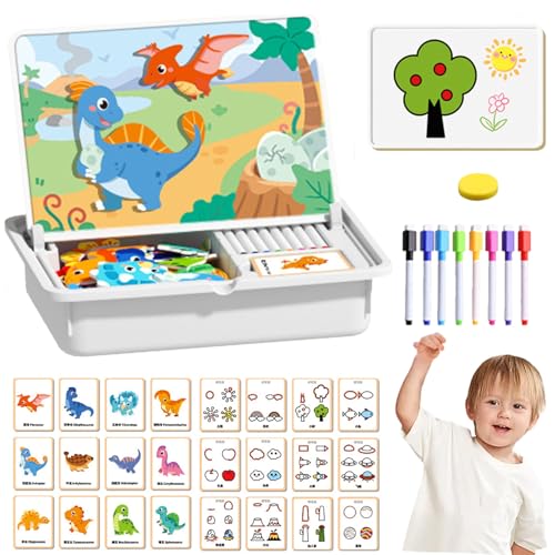 Magnetische Puzzles Gesicht Ankleiden Reise Spiel Doppel Seite Vorschule Pädagogisches Lernspielzeug Für Kinder, Magnete Kinder, Motorikspielzeug Hölzern, Magnetspiel Ab 3 Jahre-7 (C) von Qosigote