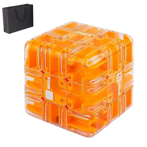 Puzzle Maze Cube, Large Labyrinth 3D Puzzle Maze Cube - Engaging Brain Teaser Toy, Educational Focus Game Gift for Adults Teens for Stress Relief & Logic Developmentb (A) von Qosigote