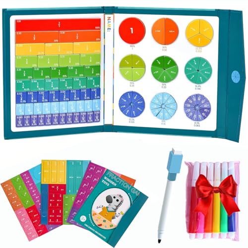 Qosigote Magnetisches Mathe-Meisterset, Rechenmeister Magnet Mathe Spiel, Magnetische Bruchrechnen Für Mathe Grundschule Material, Mathematik Ressourcenfördern Sie Kreativität Und Lernen (B) von Qosigote