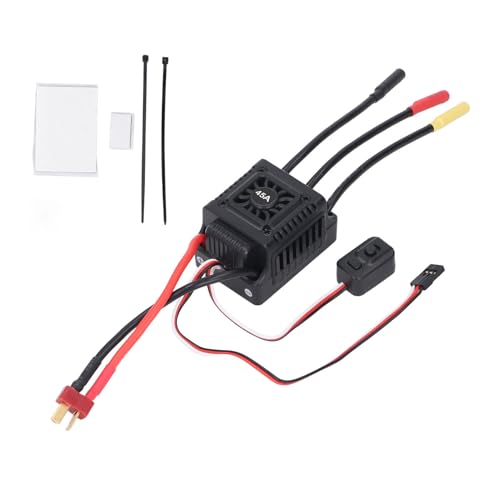 Qotolith 45A bürstenloser ESC, programmierbar, niedriger Spannungsschutz für 1 10 -Skala -RC -Off -Straßen -Rennfahrzeuge von Qotolite