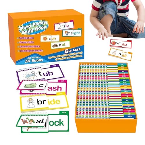 Qoukonao Lesen und Reimbuch, Word Family Books | Wort Familie Build Read Rhyme Aktivitätsbuch,Frühkindliche Bildungsmaterialien Vokabular und Lernen Sie, Phonik für Kinder zu lesen Qoukonao Lesen und Reimbuch, Word Family Books | Wort Familie Build Read Rhyme Aktivitätsbuch,Frühkindliche Bildungsmaterialien Vokabular und Lernen Sie, Phonik für Kinder zu lesen von Qoukonao