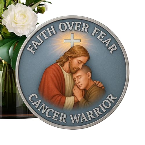 Qoukonao Sammelmünze | Glaube Statt Angst Münze - Detaillierte Gedenkmedaillen Kollektion Für Sammler Enthusiasten Erwachsene Seelische Unterstützung Symbol von Qoukonao