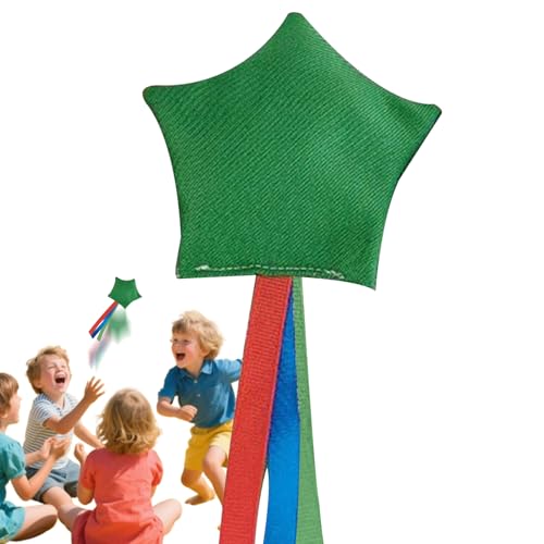 Qoukonao Wurfsäckchen Zum Werfen | Kleine Wurfsäckchen Im Stern-Design | Wurfspielzeug Mit Bändern, Wurfgewichte Für Karneval Camping Unterricht Indoor-Spiel Outdoor Freizeit Sport von Qoukonao