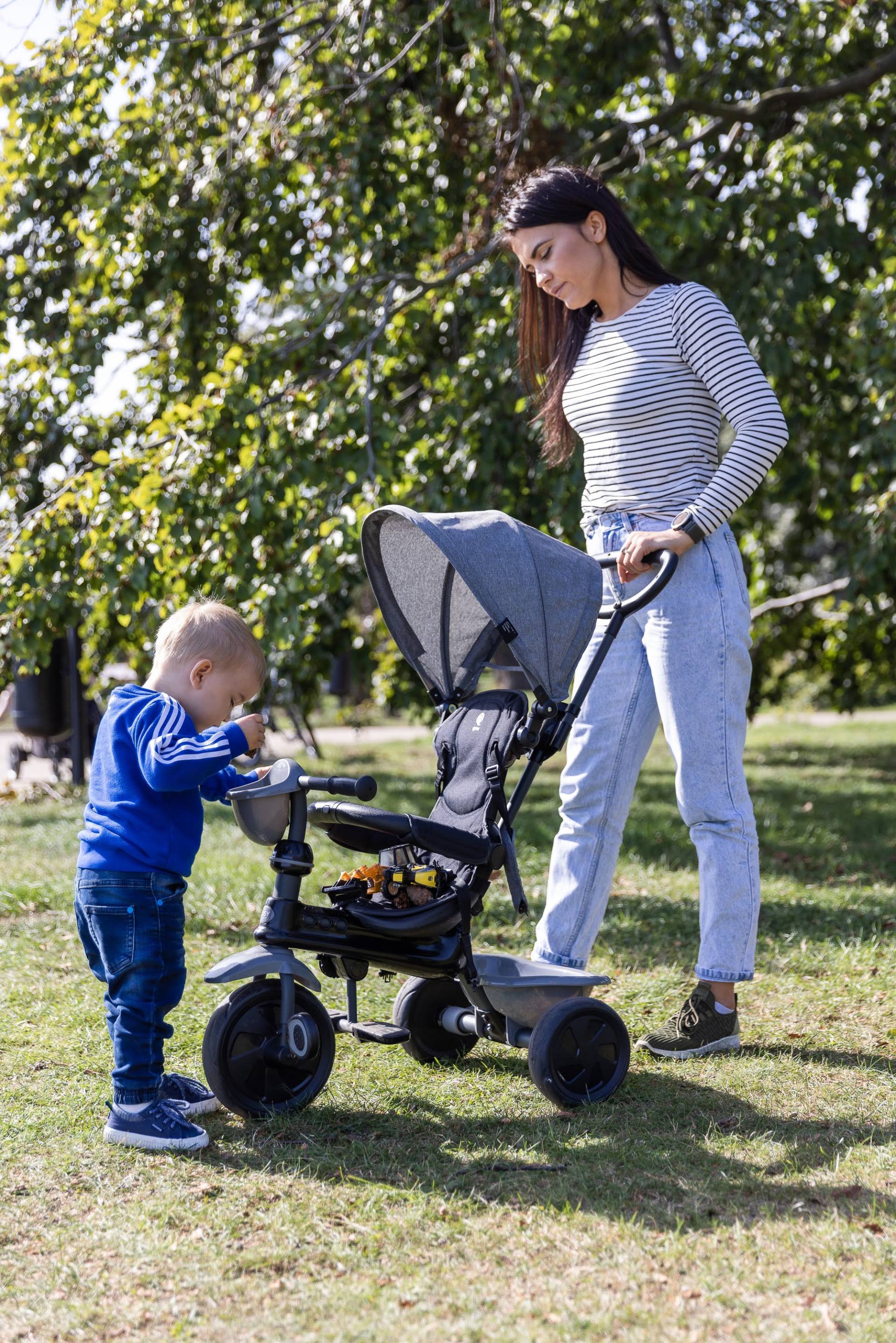 QPlay Cosy 4-in-1 Dreirad, Grau von Qplay