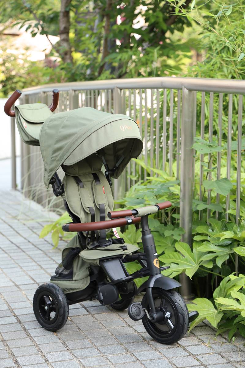 QPlay Rito Delux 6-in-1 Klapp-Dreirad, Olivgrün von Qplay