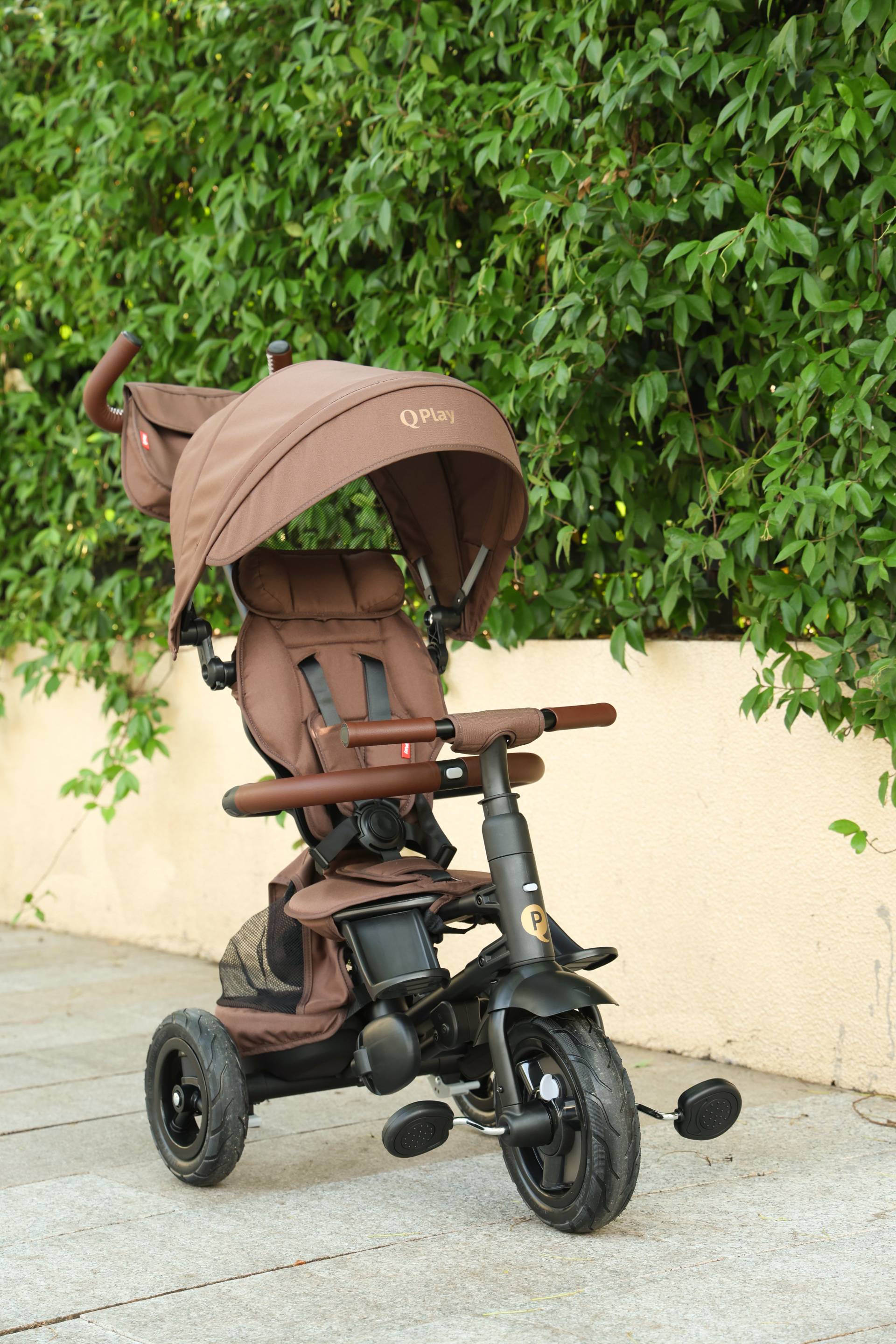QPlay Rito Delux 6-in-1 Klapp-Dreirad, Braun von Qplay