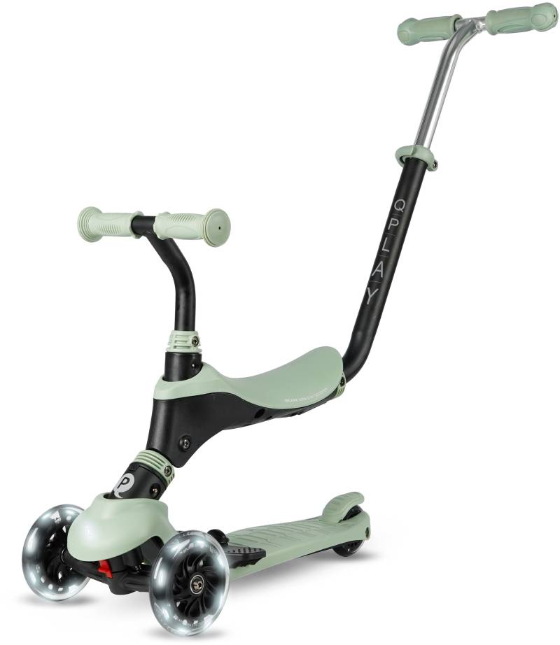 QPlay Sema Pro 3-rädriger 5-in-1 Tretroller, Grün von Qplay