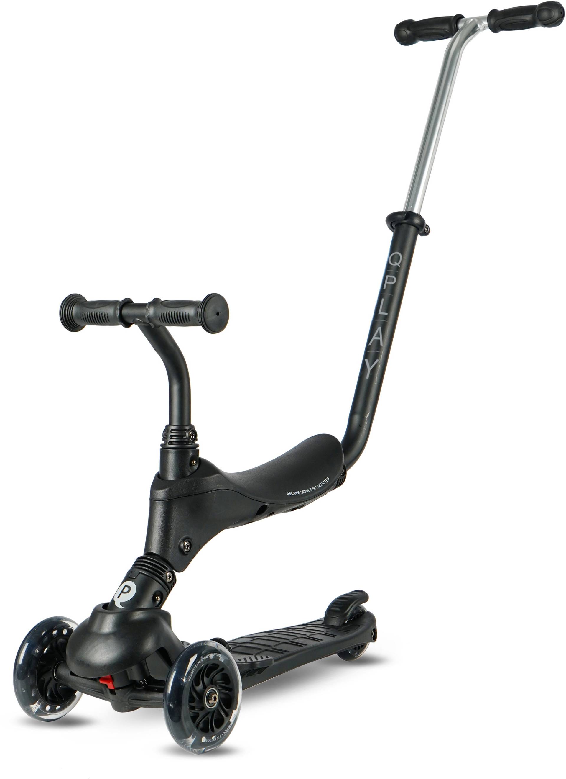 QPlay Sema Pro 3-rädriger 5-in-1 Tretroller, Schwarz QPlay Sema Pro 3-rädriger 5-in-1 Tretroller, Schwarz von Qplay