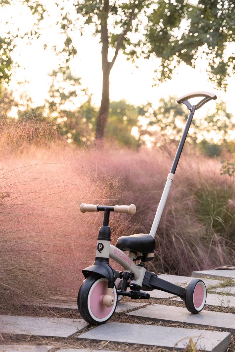 QPlay Stager 3-in-1 Umbaubares Dreirad, Rosa von Qplay