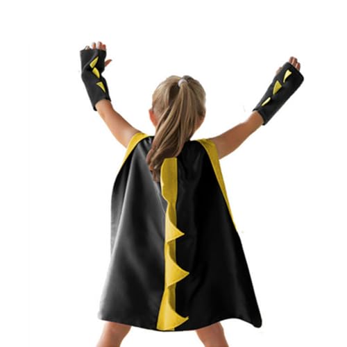 Qplcdg Kinder Köstum Cape,Halloween Dinosaurier Umhang,Drachenflügel Cape Kleidung für Jungen und Mädchen Halloween Dekoration (A) von Qplcdg