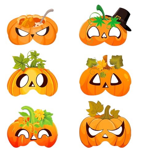 Qpout Kürbismasken, Herbstpartygeschenke Herbstpartydekorationen Herbsternteparty Foto Requisiten, Thanksgiving Papiermaske Herbstpartymasken Halloween Kürbismasken Qpout Kürbismasken, Herbstpartygeschenke Herbstpartydekorationen Herbsternteparty Foto Requisiten, Thanksgiving Papiermaske Herbstpartymasken Halloween Kürbismasken von Qpout